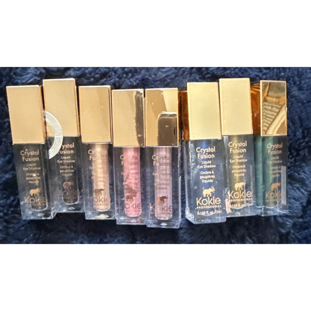Kokie Cosmetics~Crystal Fusion Liquid Eye Shadow~ 8 Pack Mixed Shades~ See Photo